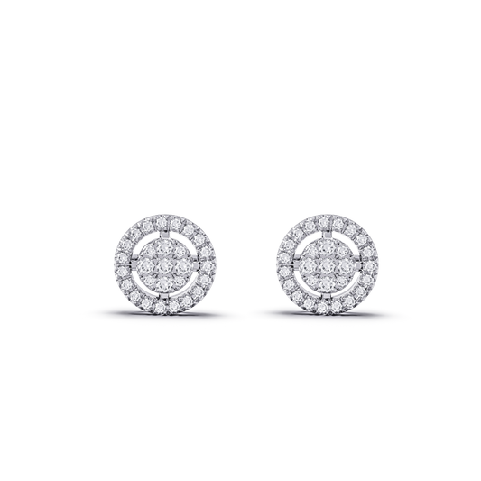 サークルパヴェ ピアス (※シングル0.16ct&ペア0.32ct)