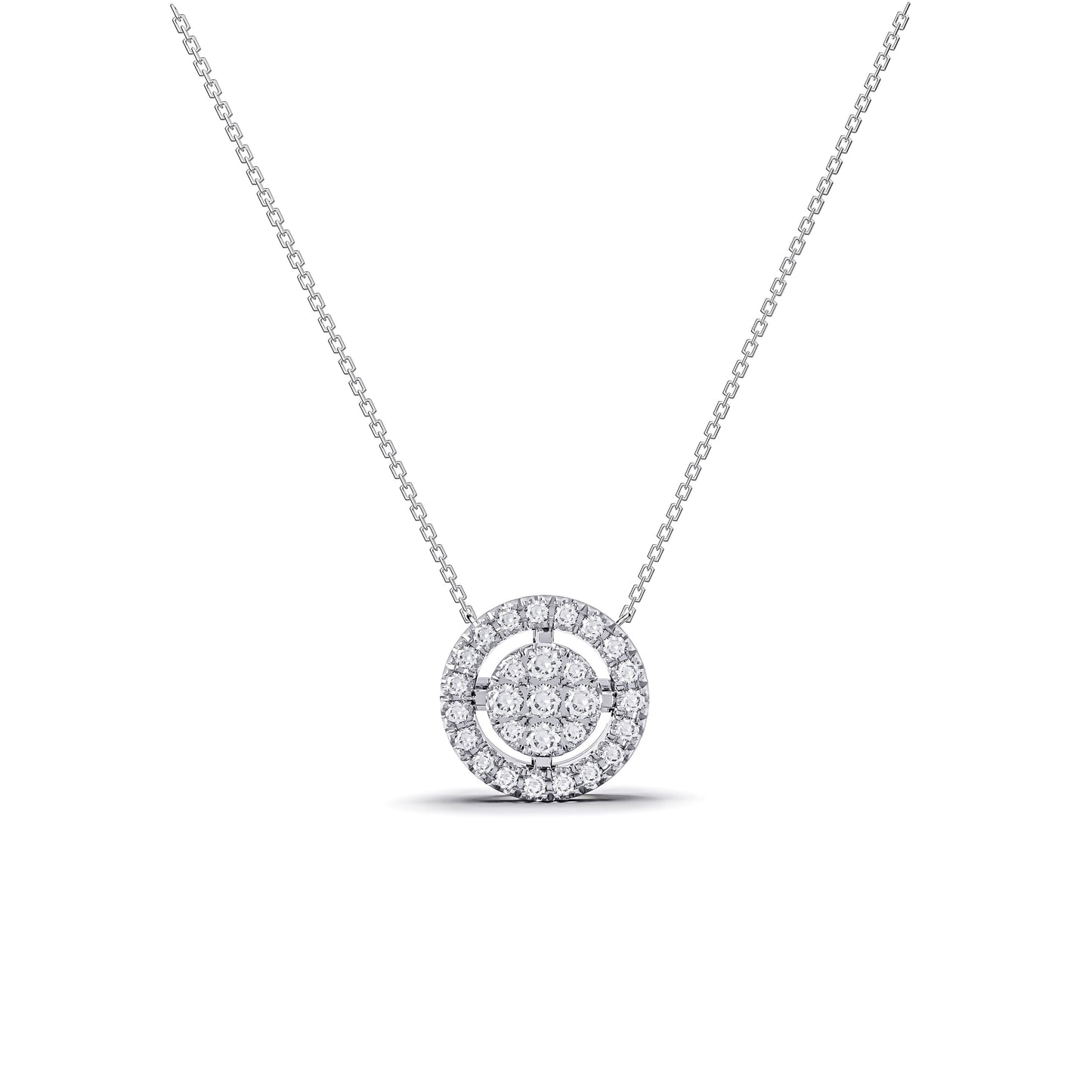 【即納可能】サークルパヴェ ネックレス (0.16ct)