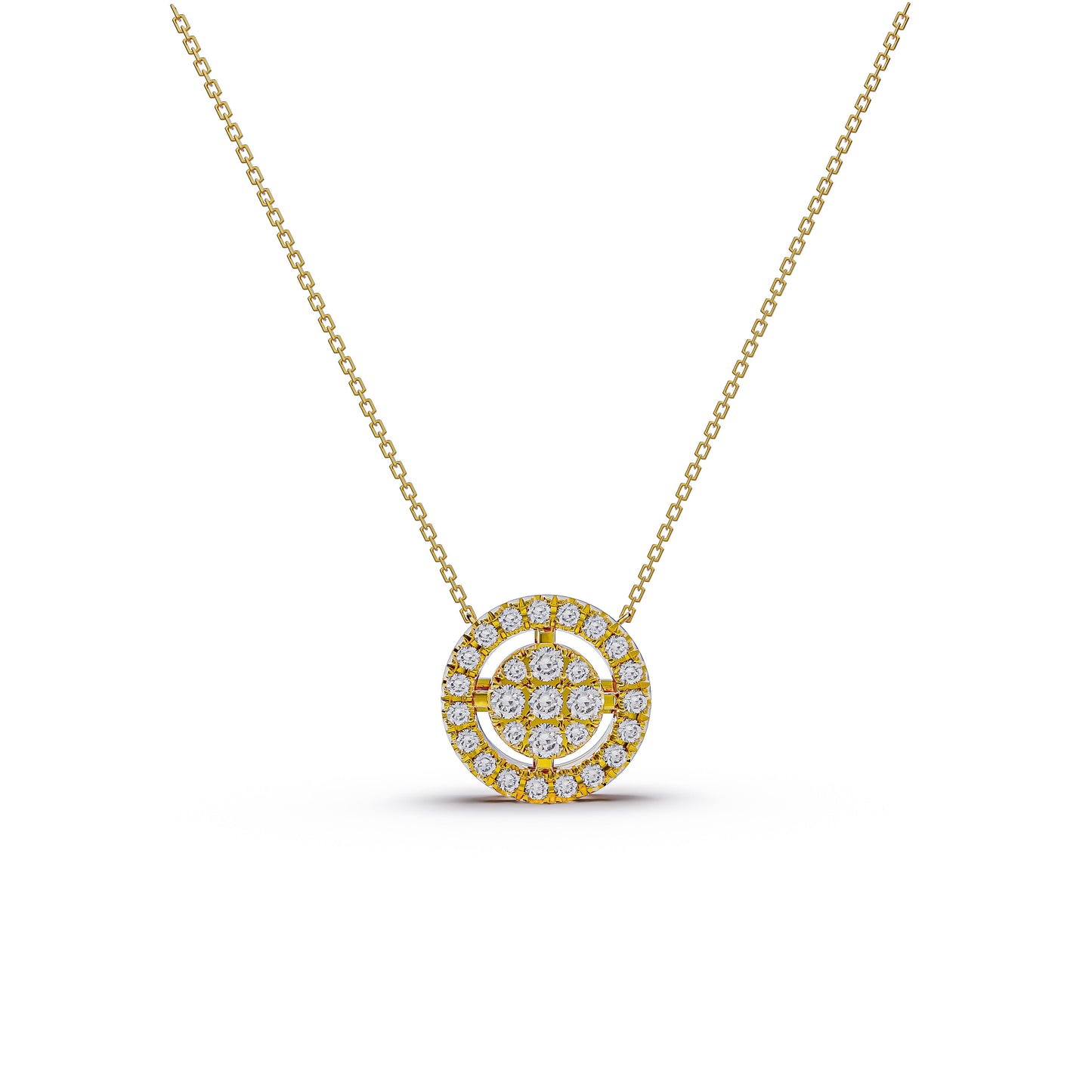 【即納可能】サークルパヴェ ネックレス (0.16ct)