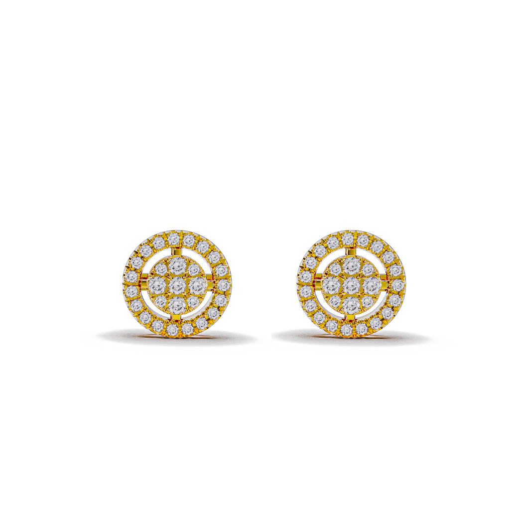 【即納可能】サークルパヴェ ピアス ペア0.32ct