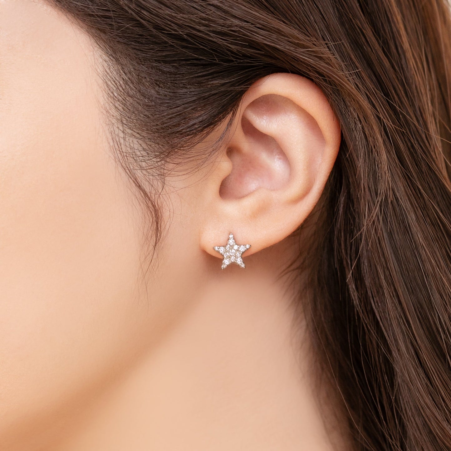 【即納可能】スターピアス ポストタイプ シングル0.21ct