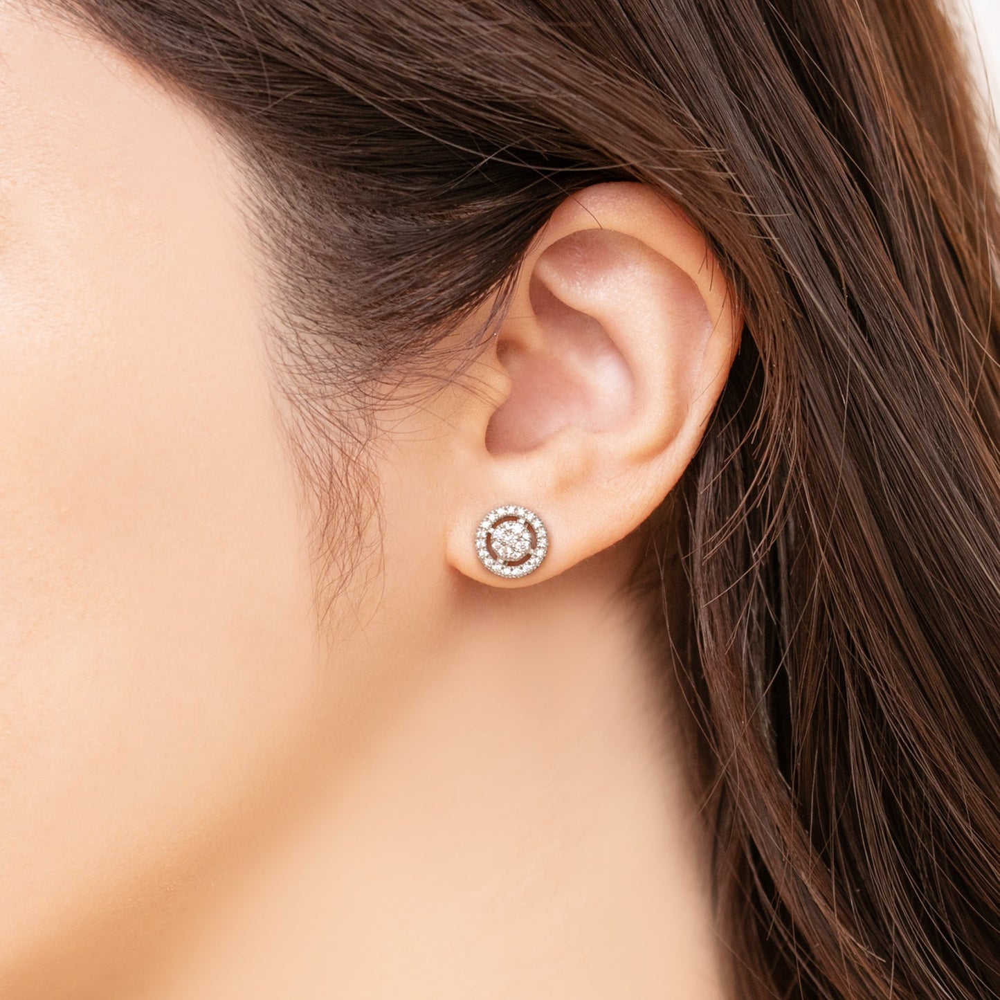 【即納可能】サークルパヴェ ピアス ペア0.32ct