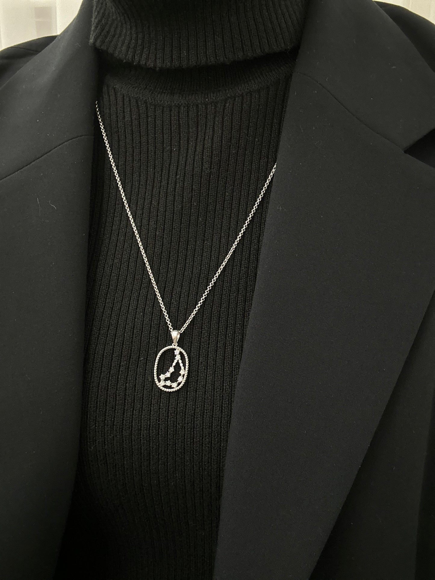 【即納可能】やぎ座 (0.22ct) 12星座コンステレーション ロングネックレス (山脇道子氏コラボレーション製品)