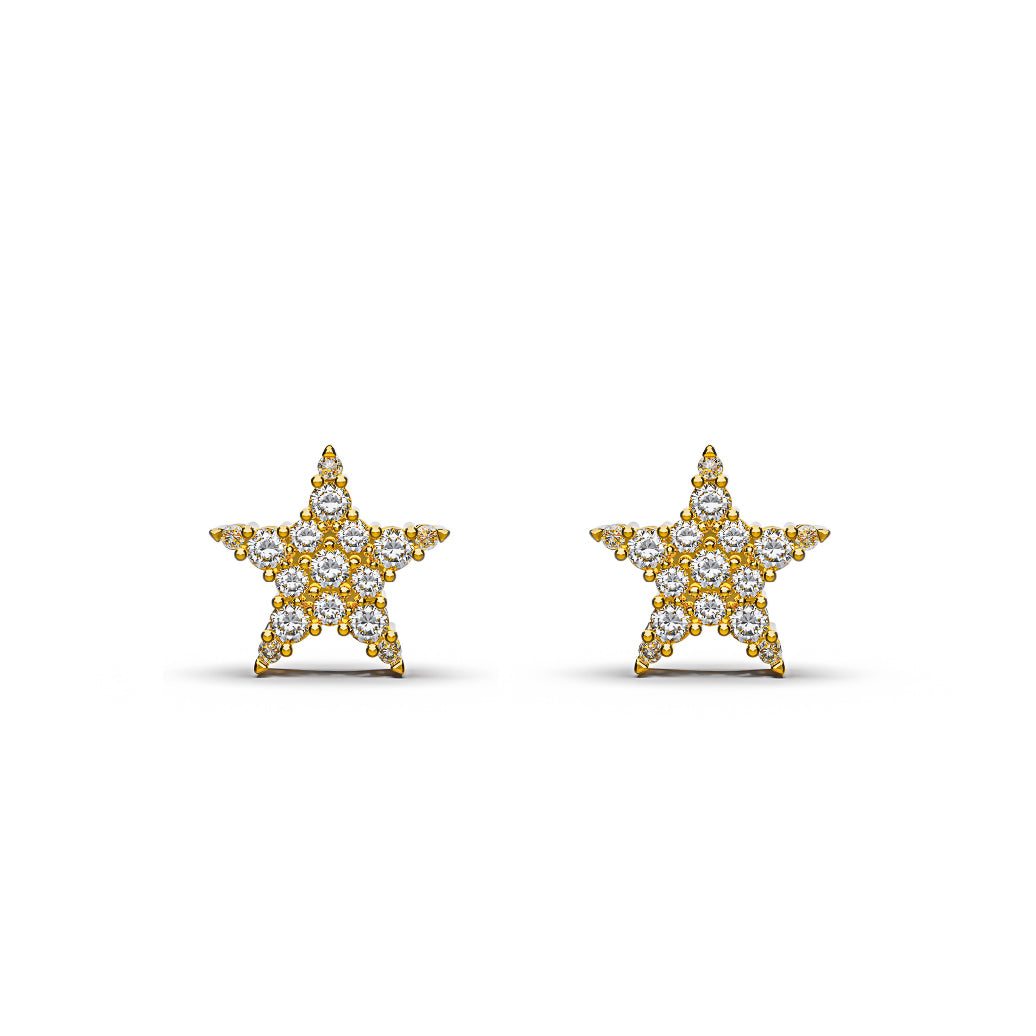 【即納可能】スターピアス ポストタイプ シングル0.21ct