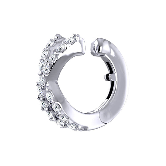 【即納可能】イヤーカフ クロス (0.32ct)