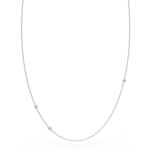 THREE STONES NECKLACE (スリーストーンズ ネックレス 0.25ct, 男女兼用・ジェンダーレス )