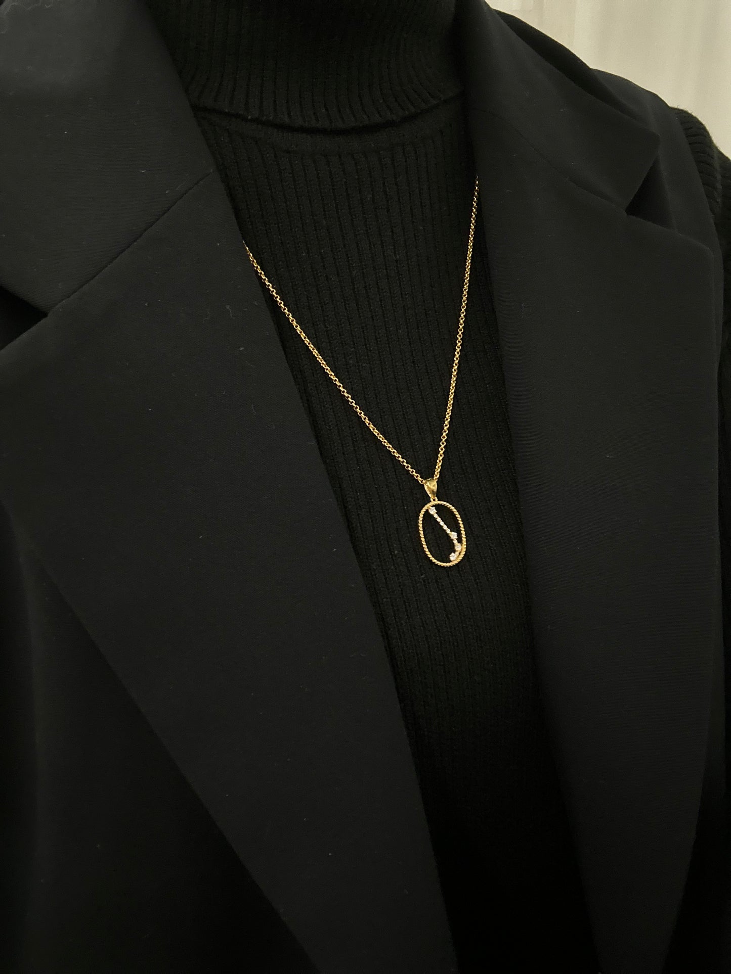 【即納可能】おひつじ座 (0.1ct) 12星座コンステレーション ロングネックレス (山脇道子氏コラボレーション製品)
