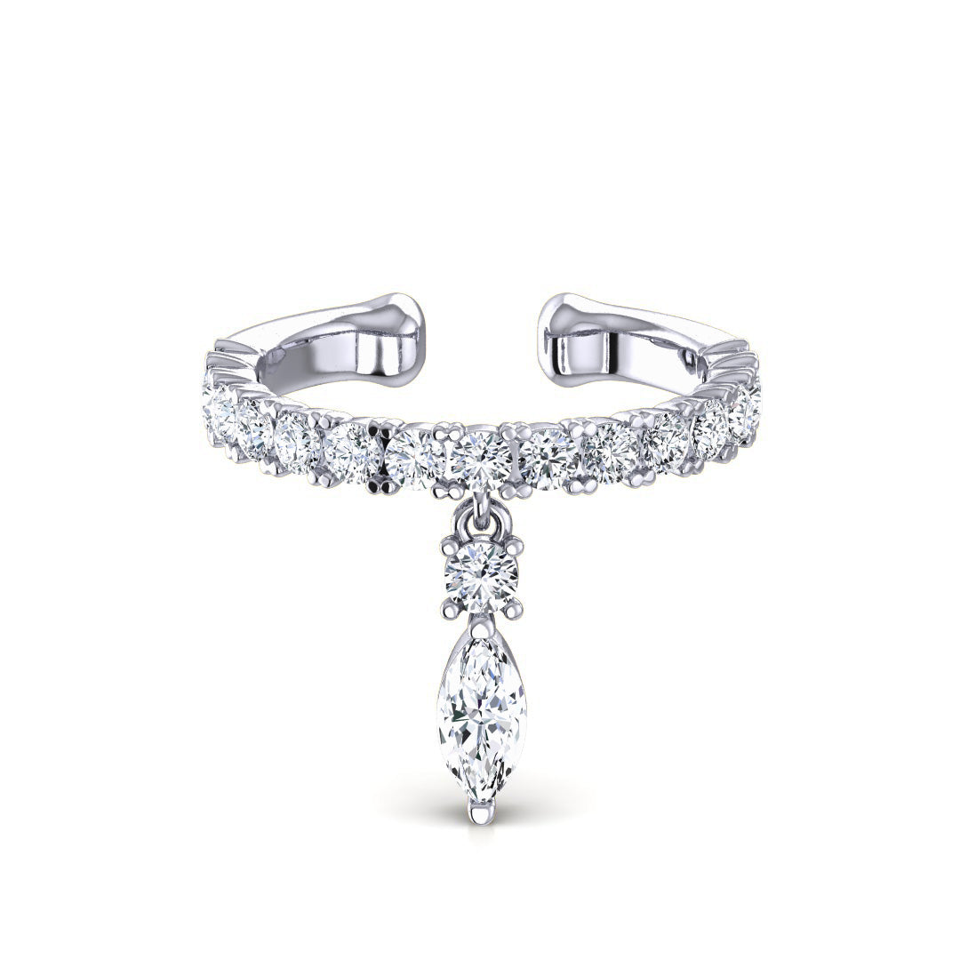 イヤーカフ マーキス (0.42ct)