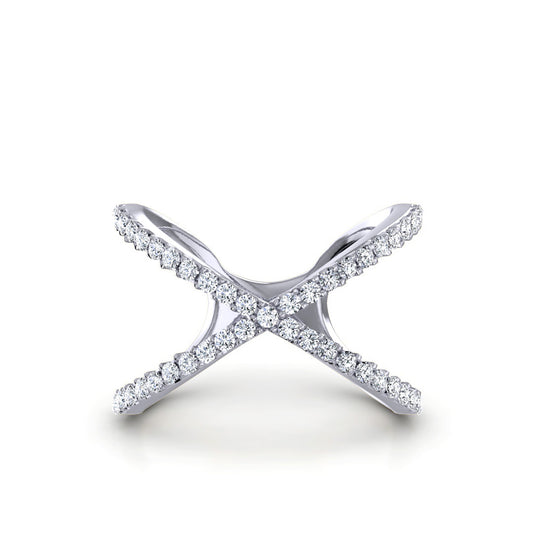 クロスリング (0.4ct)