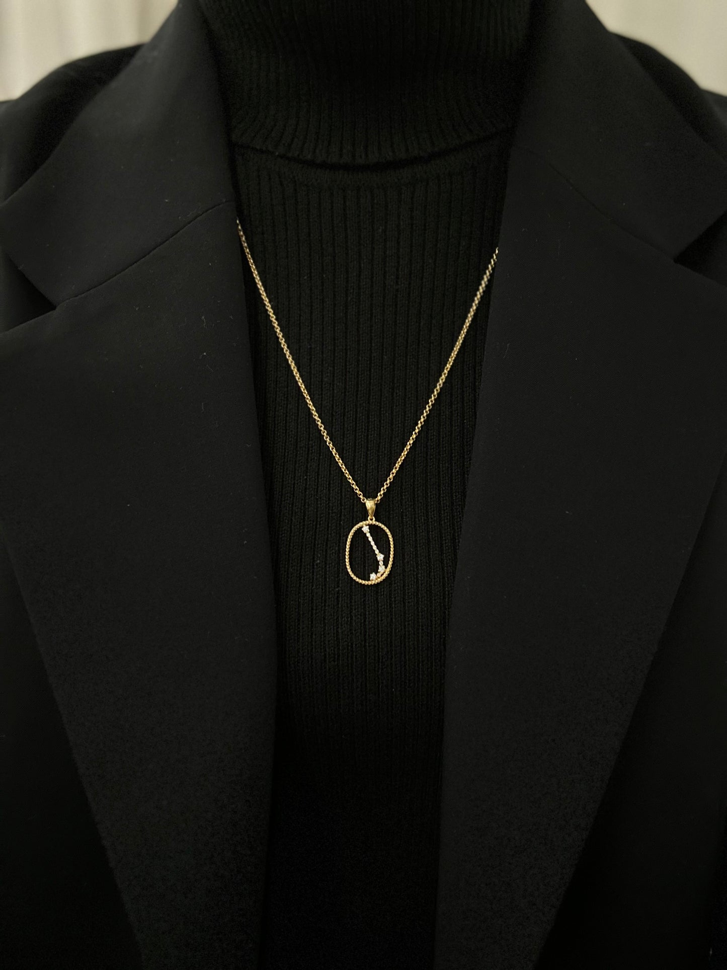 【即納可能】おひつじ座 (0.1ct) 12星座コンステレーション ロングネックレス (山脇道子氏コラボレーション製品)