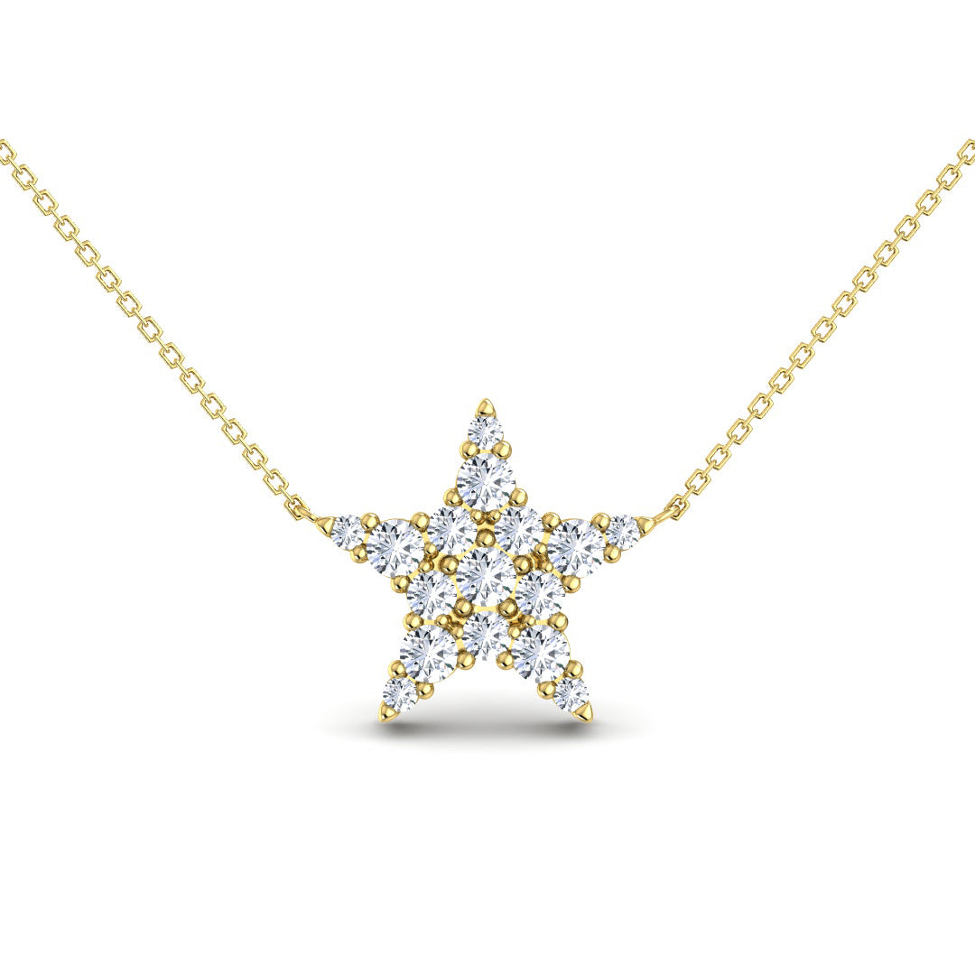 【即納可能】スター ネックレス(0.21ct)