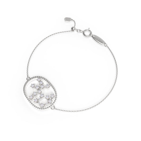 【即納可能】K10WG しし座 (0.2ct) 12星座コンステレーション ブレスレット (山脇道子氏コラボレーション製品)