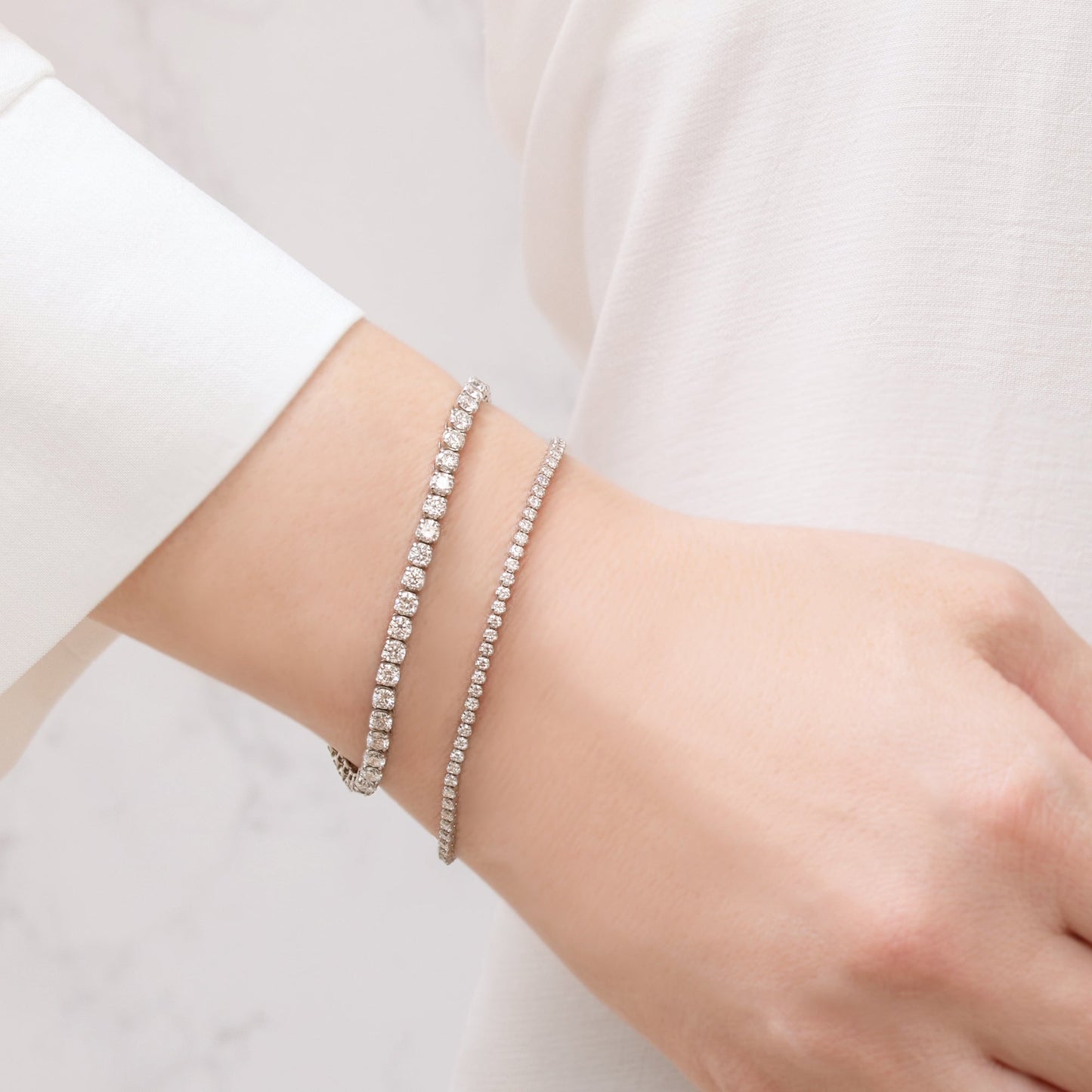 【即納可能】Classic Tennis ブレスレット 5ct 17cm