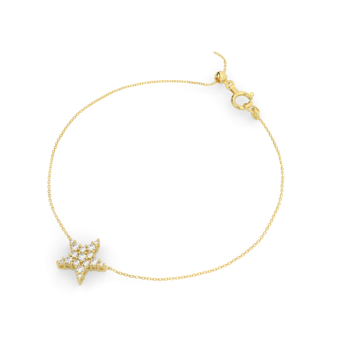 【即納可能】スター ブレスレット(0.21ct)