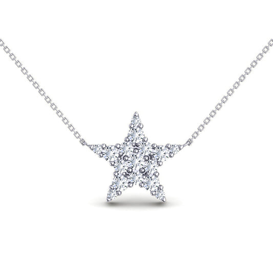 【即納可能】スター ネックレス(0.21ct)