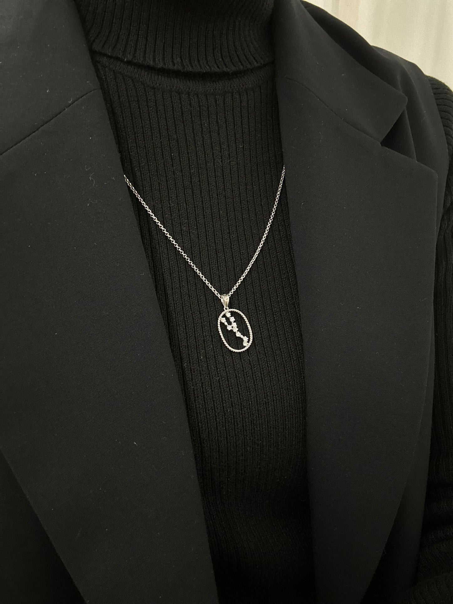 【即納可能】おうし座 (0.18ct) 12星座コンステレーション ロングネックレス (山脇道子氏コラボレーション製品)