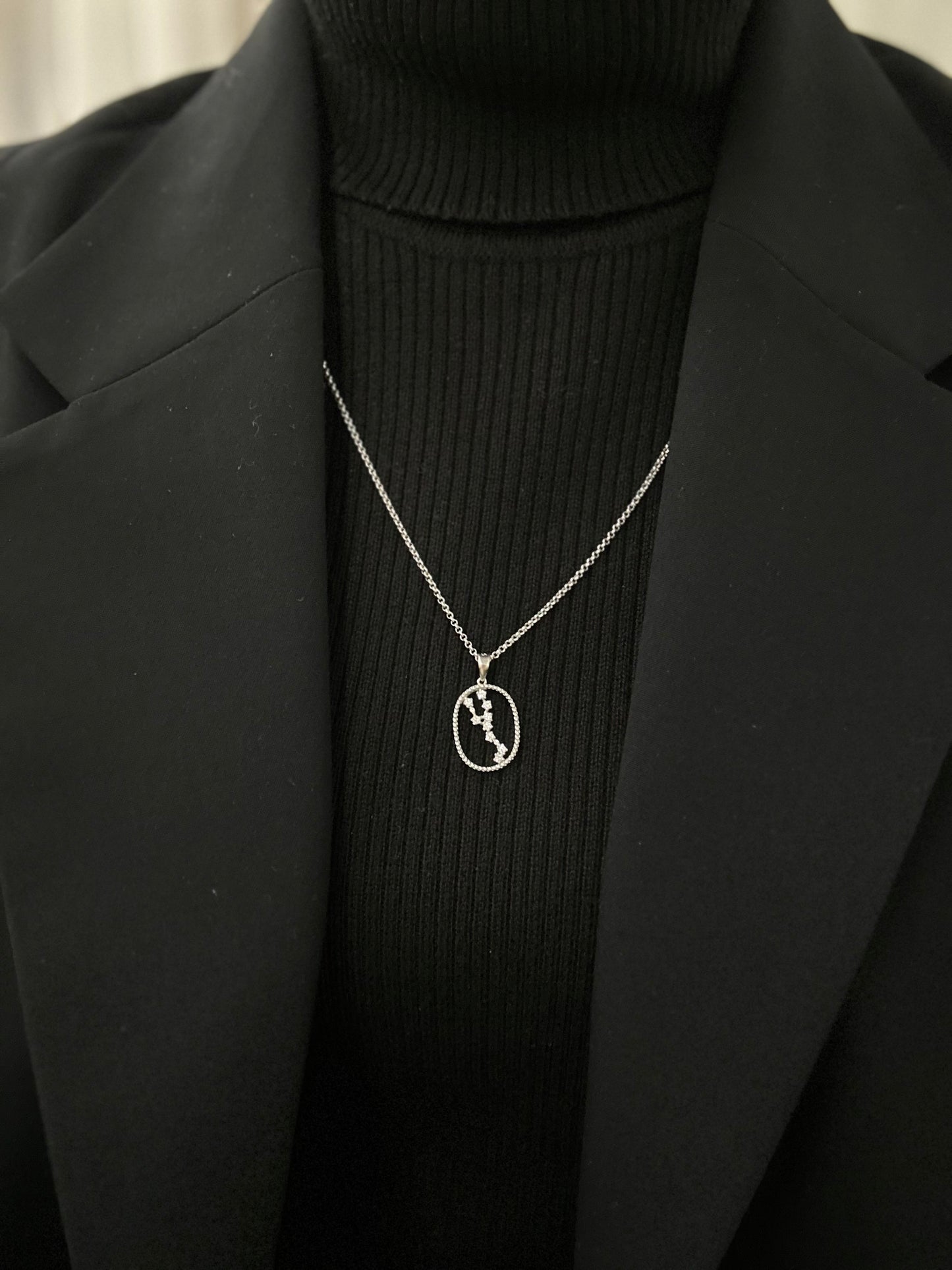 【即納可能】おうし座 (0.18ct) 12星座コンステレーション ロングネックレス (山脇道子氏コラボレーション製品)