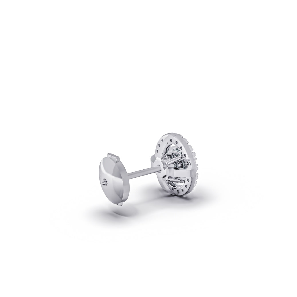 【即納可能】GIOIA 0.5ct+ 2wayラウンドHaloピアス (※Dカラー) ペア