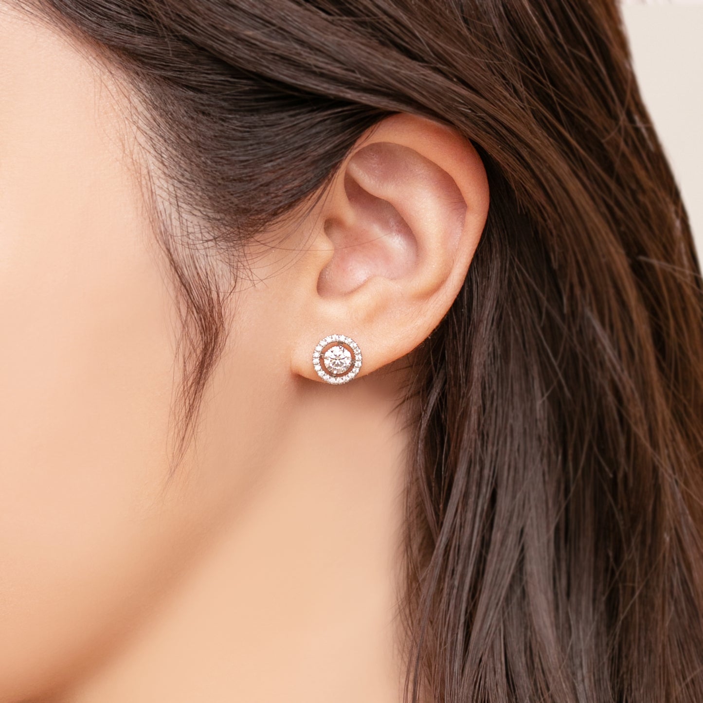 【即納可能】GIOIA 0.5ct+ 2wayラウンドHaloピアス (※Dカラー) ペア