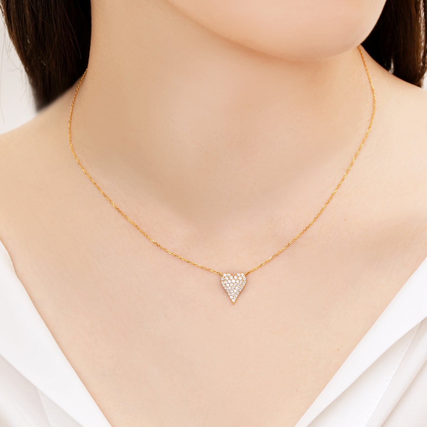 ハート ネックレス(0.36ct)