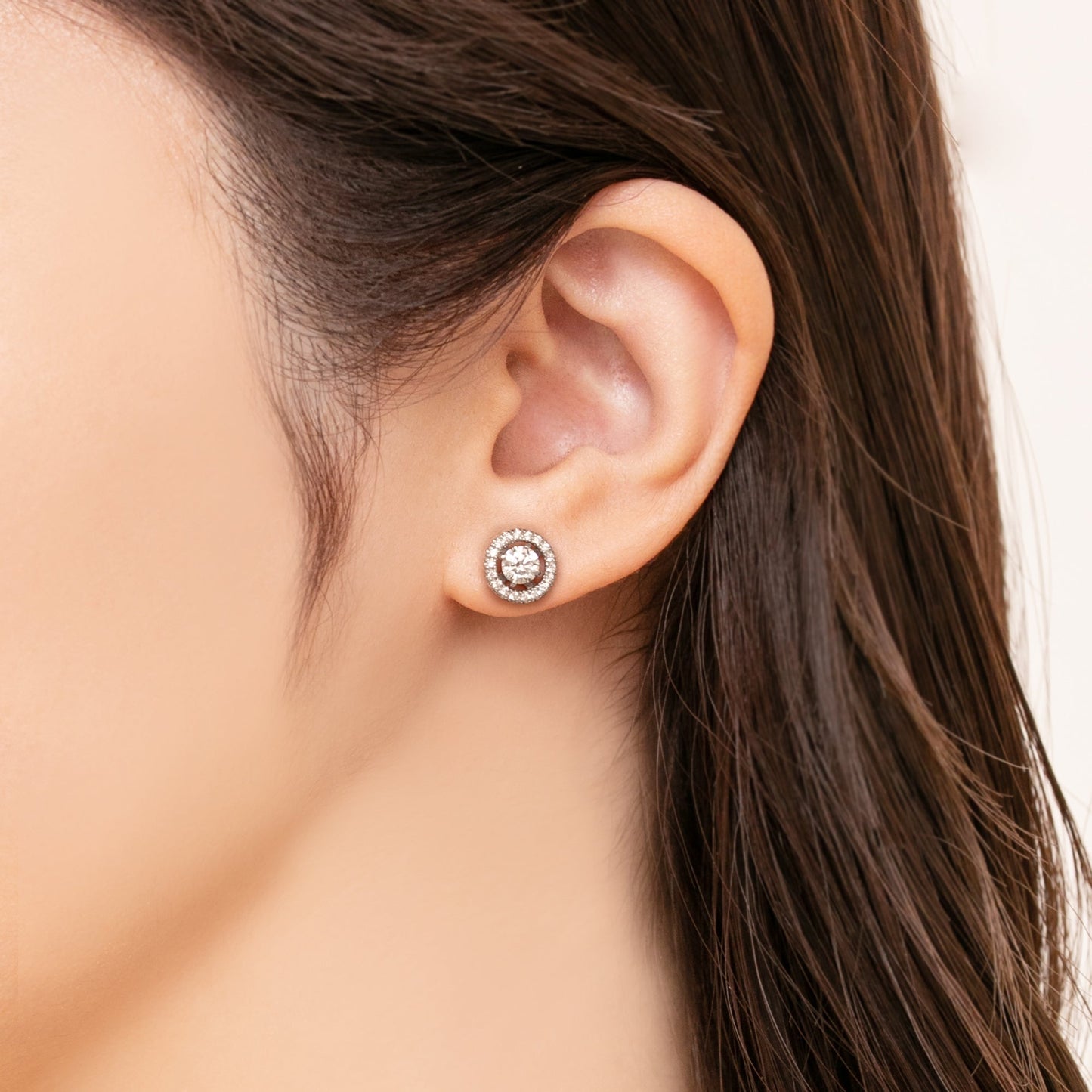 GIOIA 0.3ct+ 2wayラウンドHaloピアス