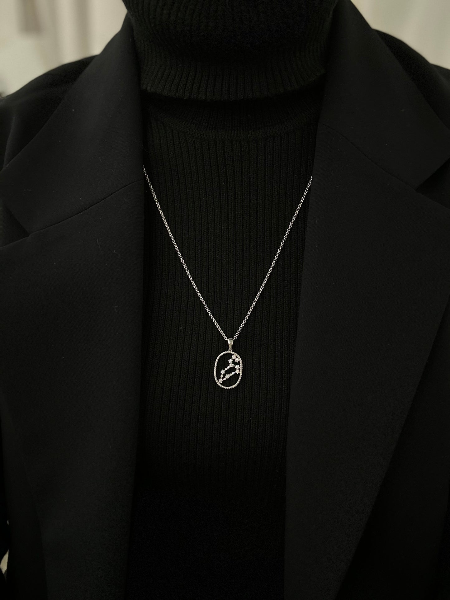【即納可能】しし座 (0.2ct) 12星座コンステレーション ロングネックレス (山脇道子氏コラボレーション製品)