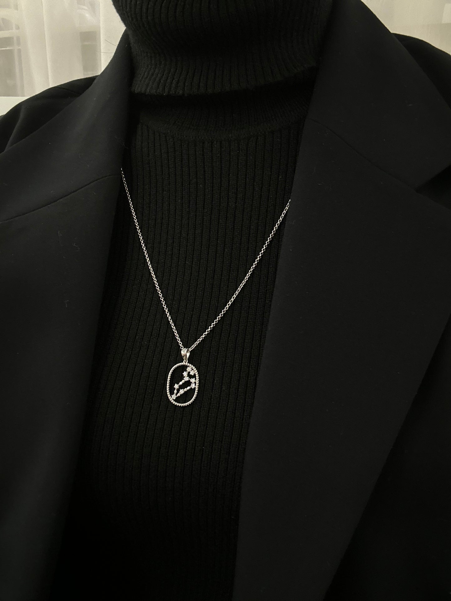 【即納可能】しし座 (0.2ct) 12星座コンステレーション ロングネックレス (山脇道子氏コラボレーション製品)