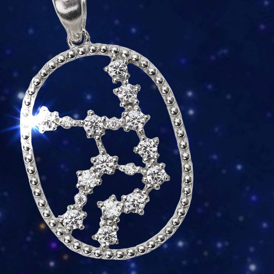 【即納可能】おとめ座 (0.12ct) 12星座コンステレーション ロングネックレス (山脇道子氏コラボレーション製品)