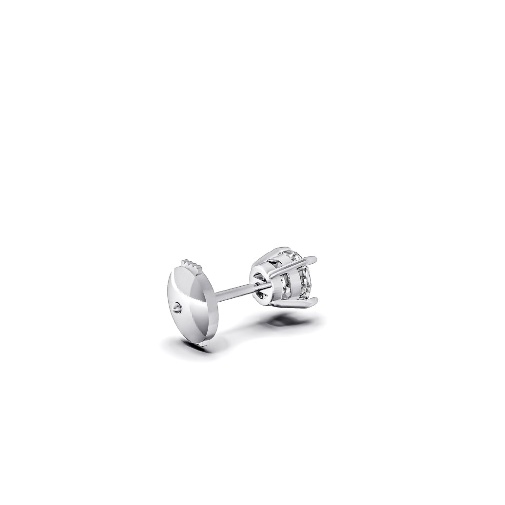 【即納可能】GIOIA 0.5ct+ ソリティア一粒ラウンドダイヤモンド ピアス (※Dカラー) ペア
