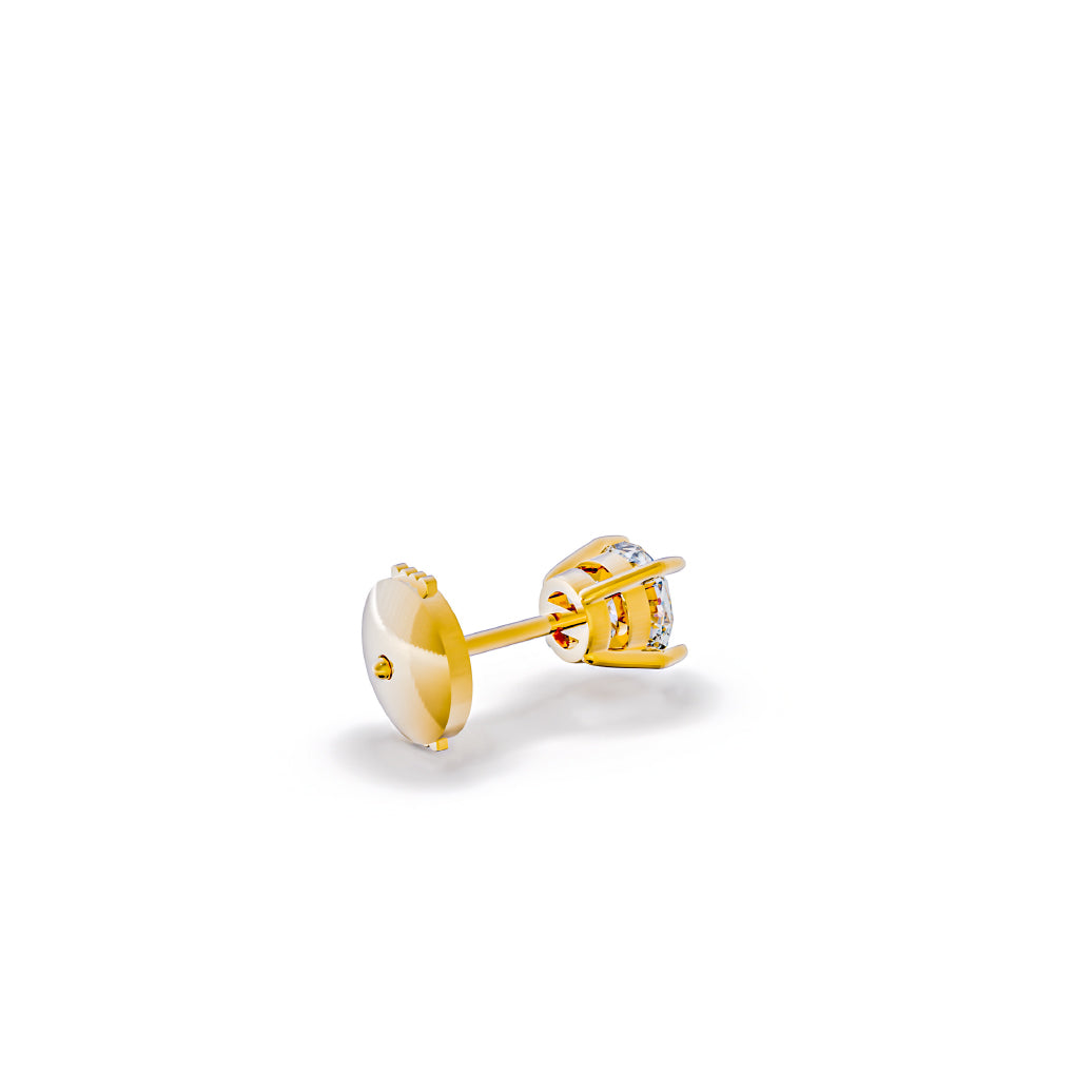 【即納可能】GIOIA 0.5ct+ ソリティア一粒ラウンドダイヤモンド ピアス (※Dカラー) ペア