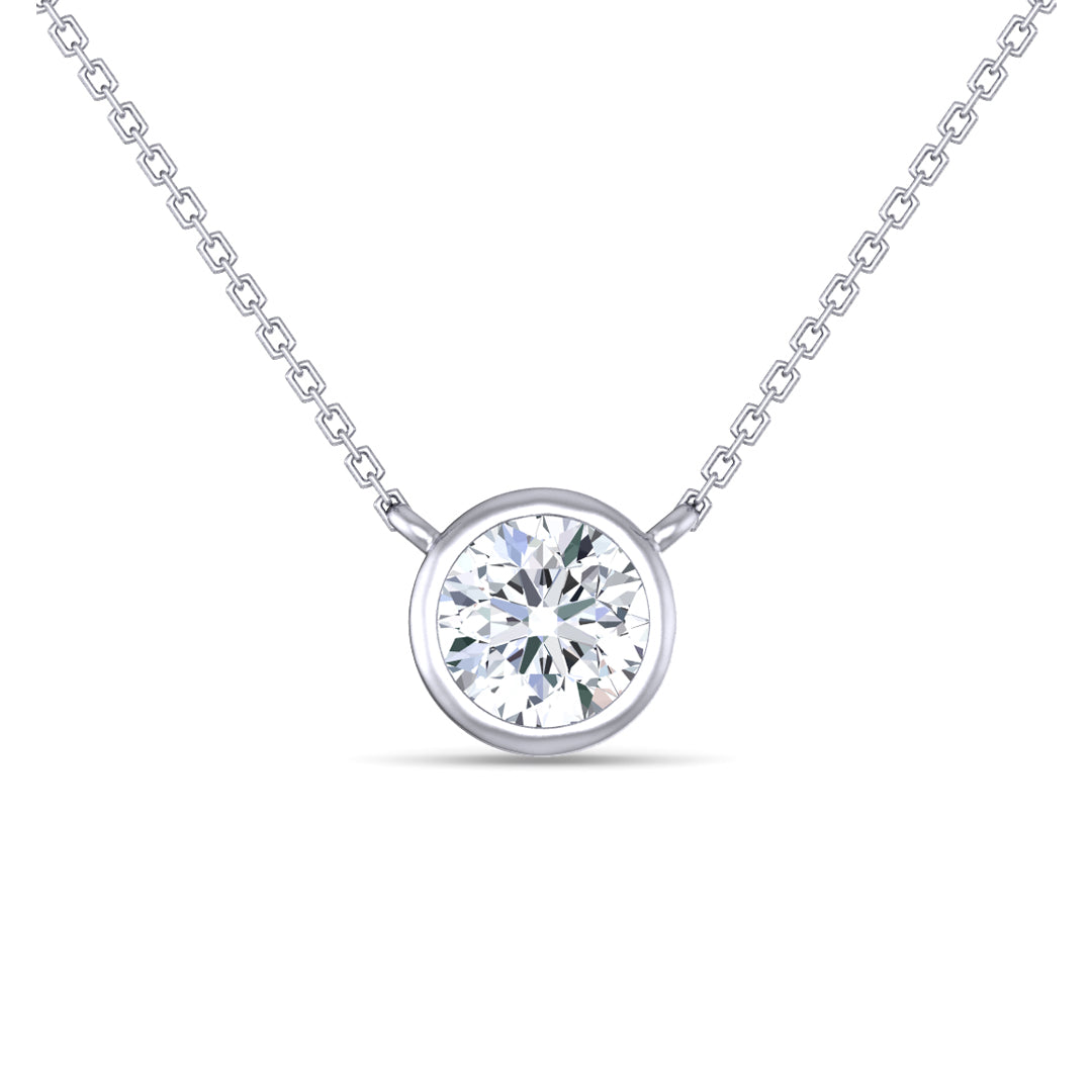 【即納可能】GIOIAベゼルネックレス 0.3ct+
