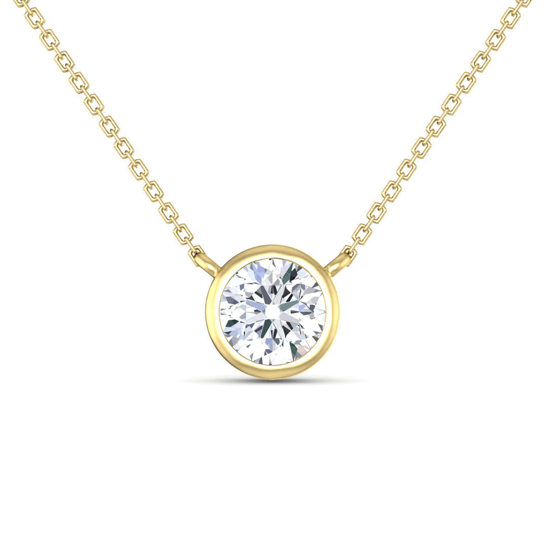 【即納可能】GIOIAベゼルネックレス 0.3ct+