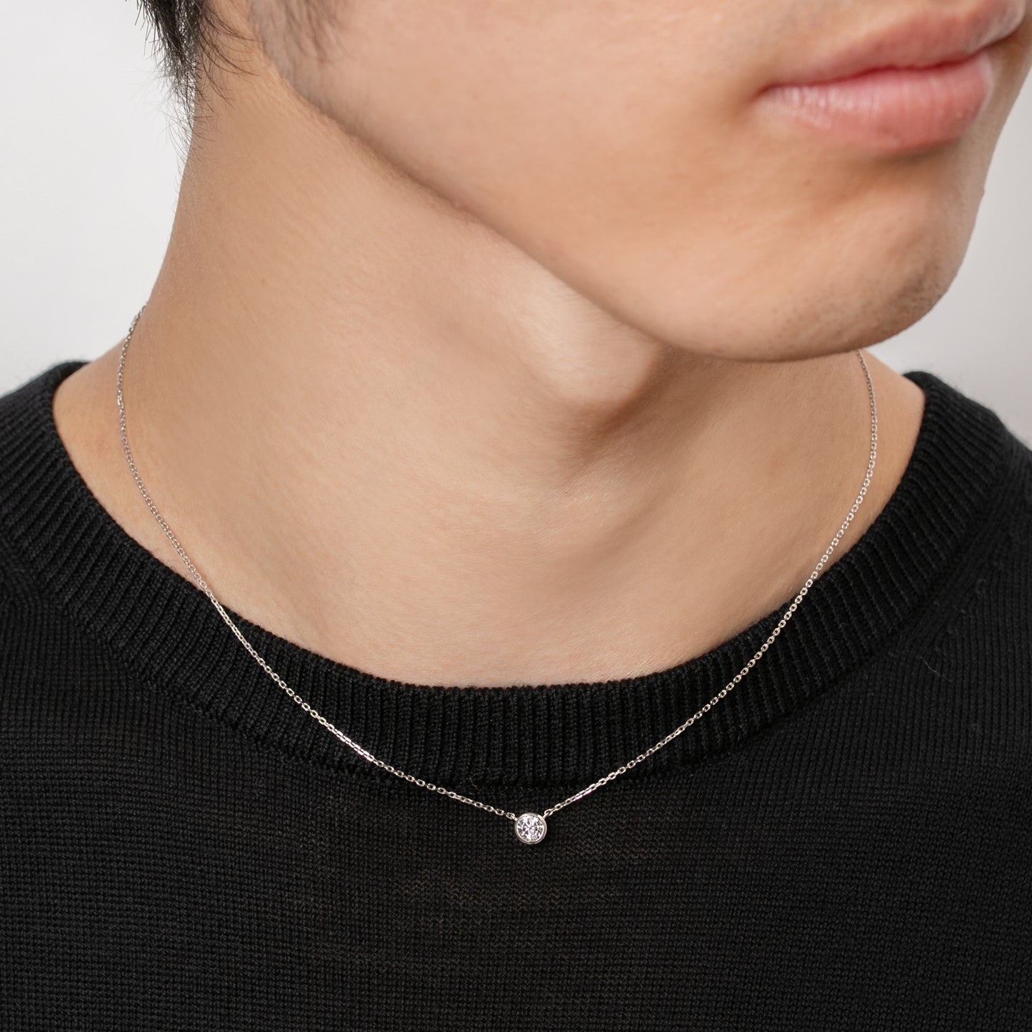 GIOIAベゼルネックレス 0.3ct+
