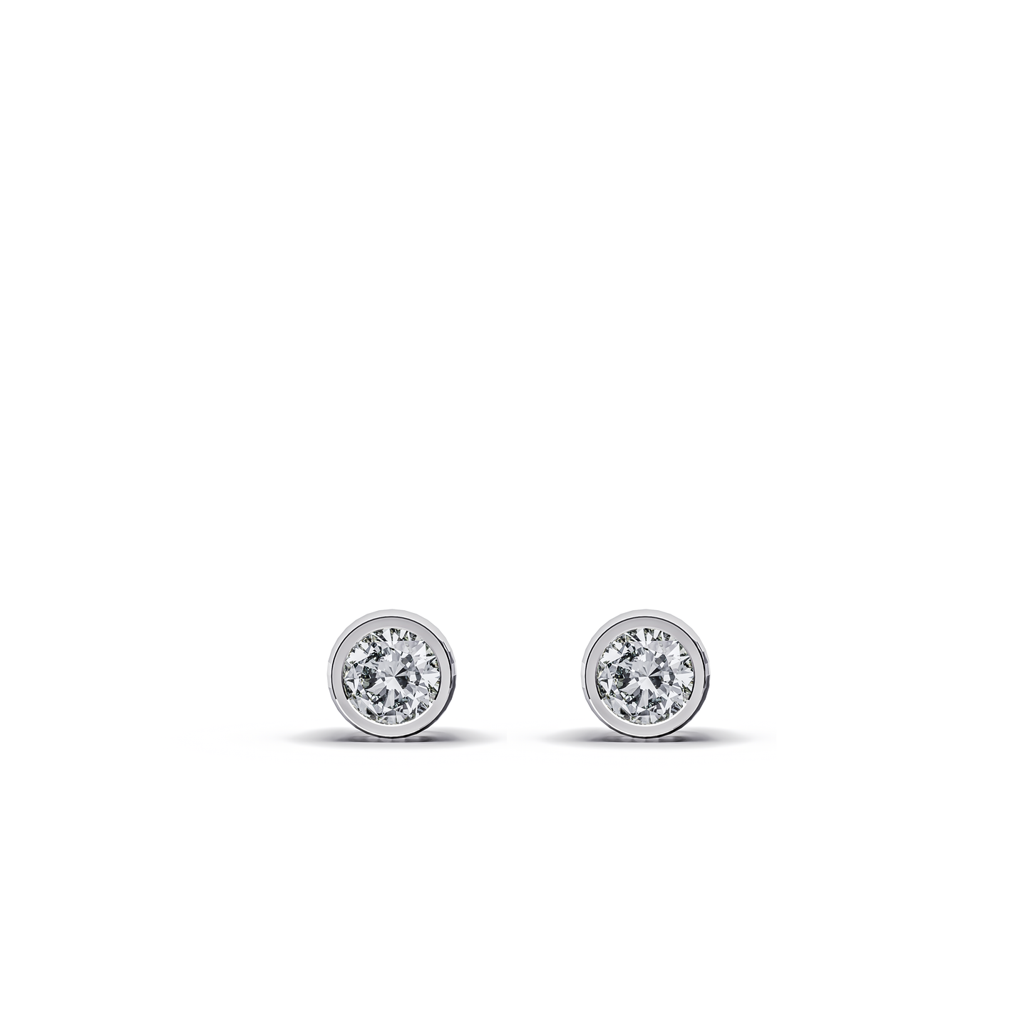 【即納可能】miniベゼルピアス (※ペア0.12ct) 男女兼用・ジェンダーレス