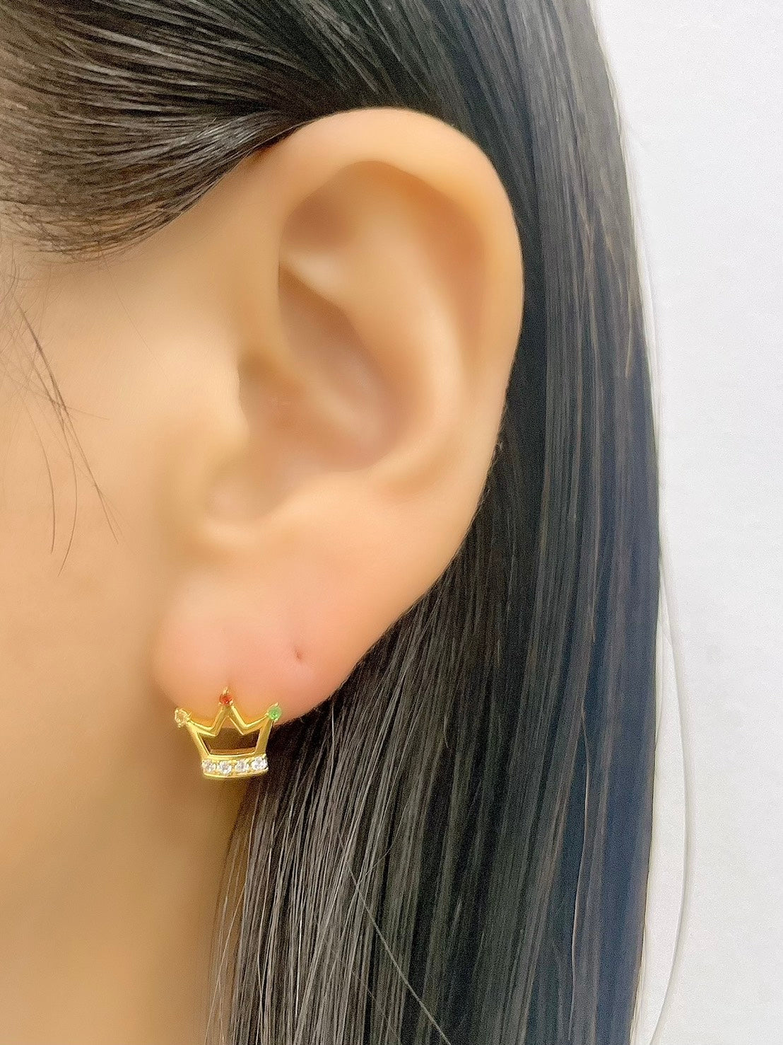 【即納可能】クラウン ピアス シングル(ポストタイプ)