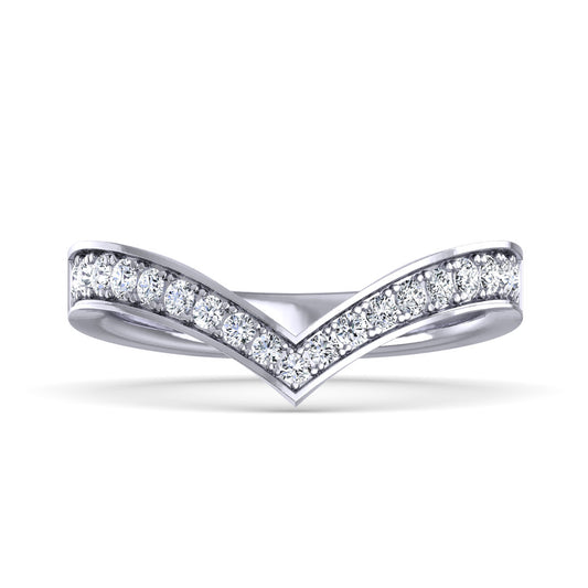 Vリング (0.27ct)