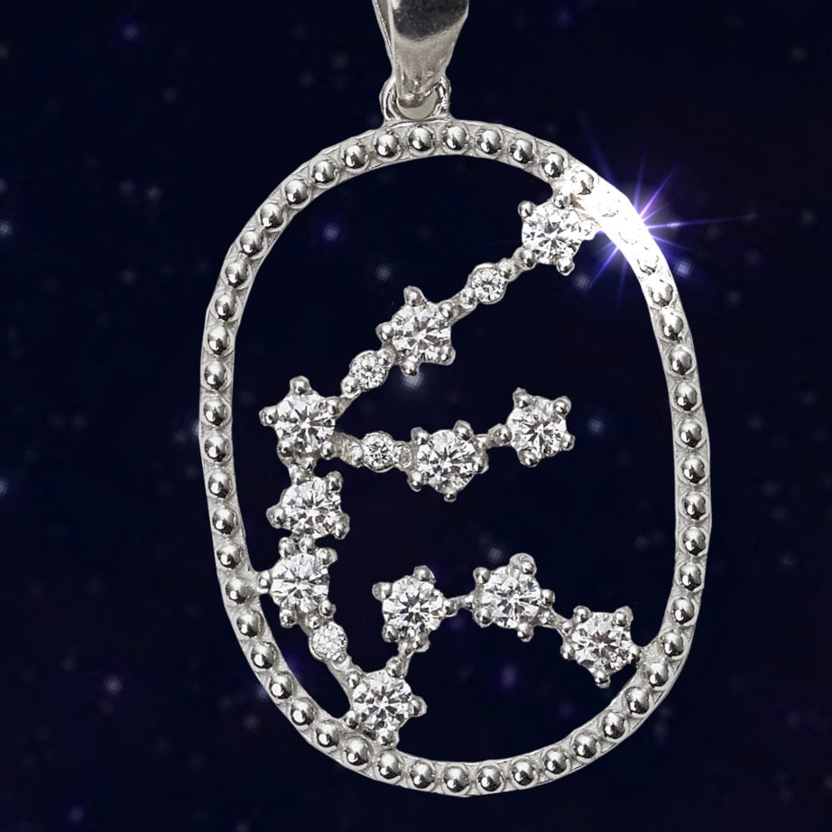 【即納可能】みずがめ座 (0.23ct) 12星座コンステレーション ロングネックレス (山脇道子氏コラボレーション製品)