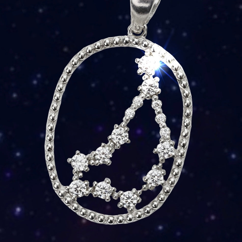 【即納可能】やぎ座 (0.22ct) 12星座コンステレーション ロングネックレス (山脇道子氏コラボレーション製品)