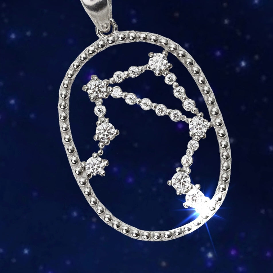 【即納可能】てんびん座 (0.19ct) 12星座コンステレーション ロングネックレス (山脇道子氏コラボレーション製品)