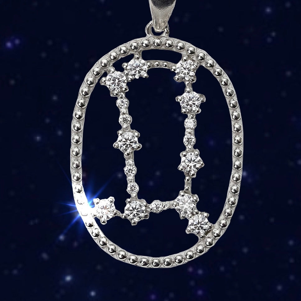 【即納可能】ふたご座 (0.22ct) 12星座コンステレーション ロングネックレス (山脇道子氏コラボレーション製品)