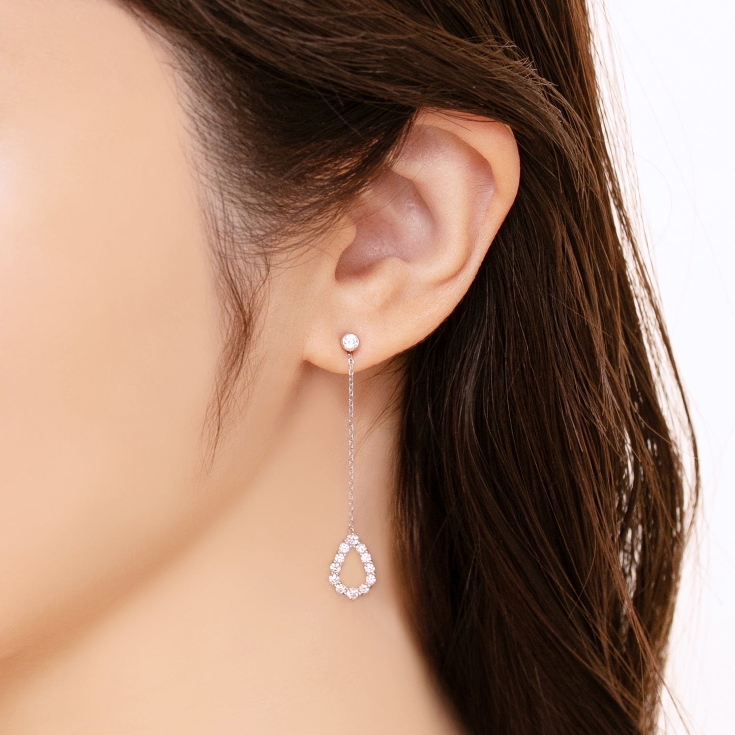【即納可能】Sizukuピアス チェーンタイプ (0.62ct)ペア