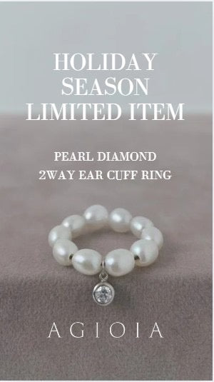 パールダイヤモンド 2wayイヤーカフリング