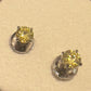 【即納可能】GIOIA　0.3ct＋　イソリティア一粒ラウンドダイヤモンド　ピアス　ペア ※イエローダイヤ鑑定書付き