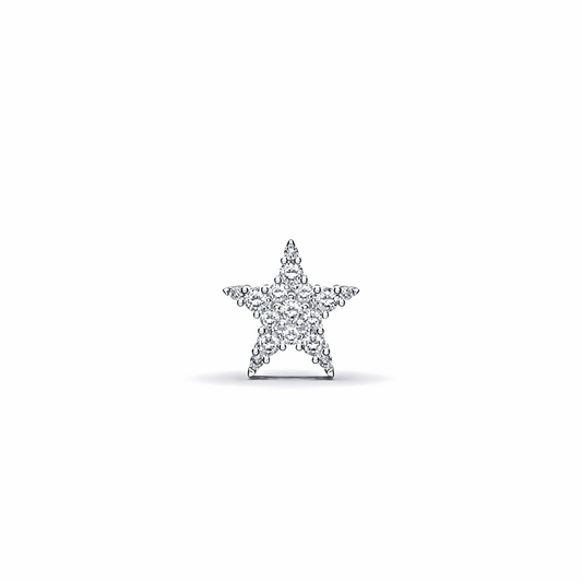 【即納可能】スターピアス　ポストタイプ 　シングル0.21ct
