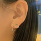 りんごパヴェ ピアス　シングル (ポストタイプ）