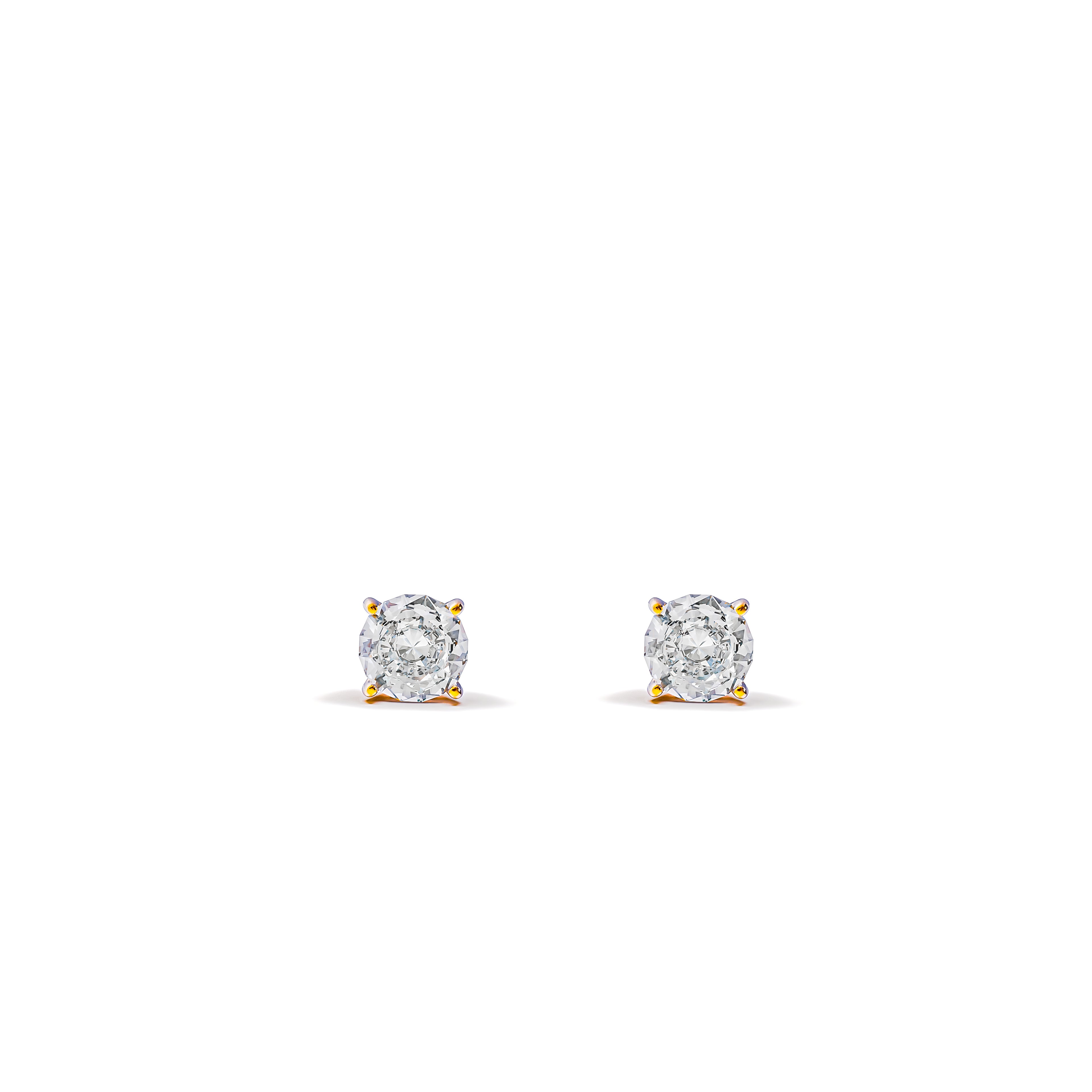 即納可能】GIOIA 0.5ct＋ ソリティア一粒ラウンドダイヤモンド ピアス