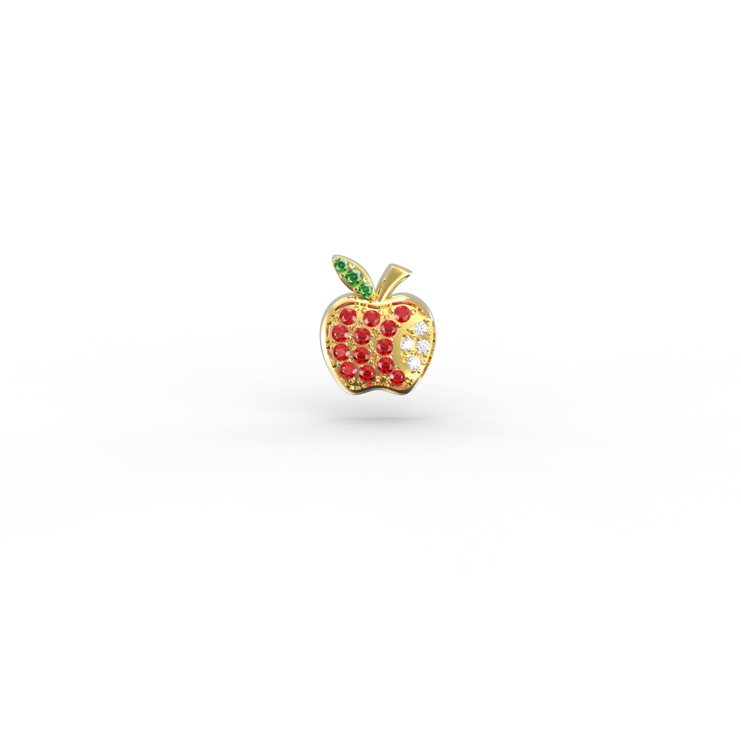 りんごパヴェ ピアス　シングル (ポストタイプ）