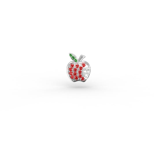 りんごパヴェ ピアス　シングル (ポストタイプ）